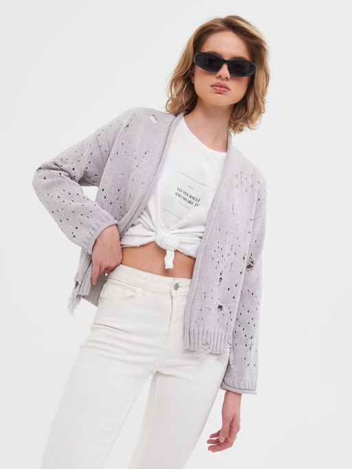 Кардиган л1342 бежевый - Стим фото 2