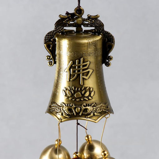 Музыка ветра «Лакшми и карпы», металл, 8 колокольчиков, 66 см