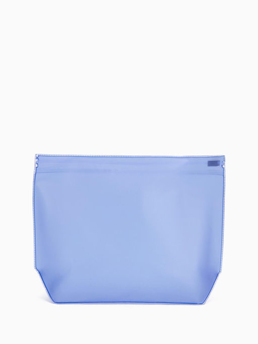 Цена за 3 шт. Косметичка для бассейна с застёжка зип-лок, без рисунка, прозрачная/синяя