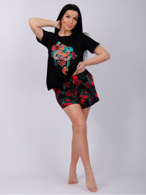 Пижама "Джису" шорты, трикотаж