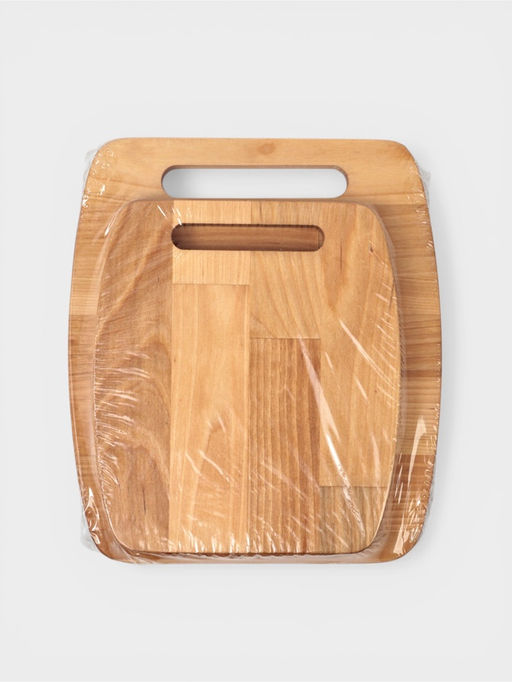 Набор разделочных досок, 2 шт., 24×21 см, 19.5×17 см, дерево берёза, пропитаны минеральным маслом