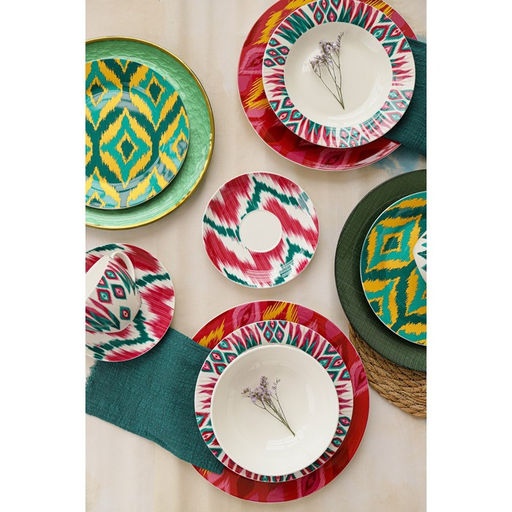 Тарелка фарфоровая десертная Доляна Askm, d=20,5 см, цвет зелёный  фото 11