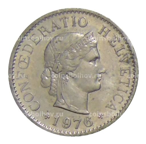 Монета 5 раппенов 1976 года Швейцария