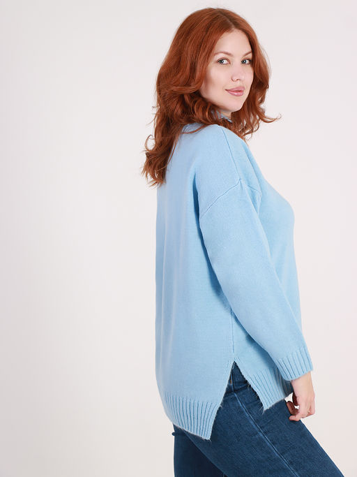 Свитер лазурного цвета женский теплый - Almond фото 2