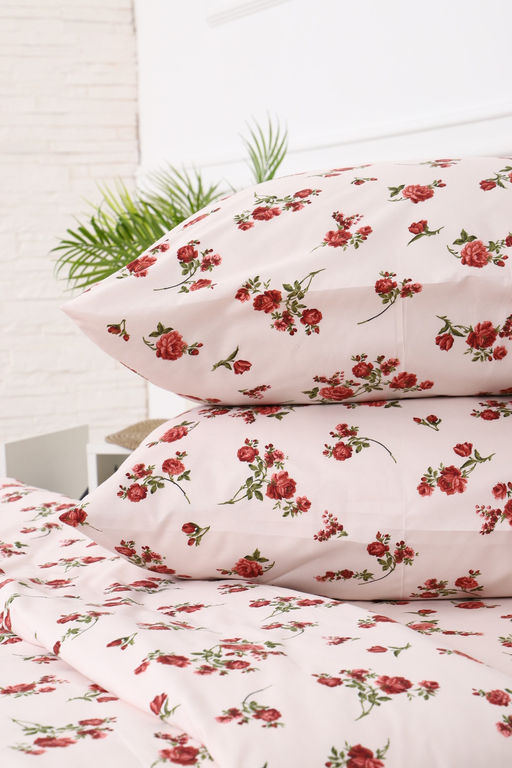 Постельное белье Розы прованс полисатин, наволочки 70х70см
