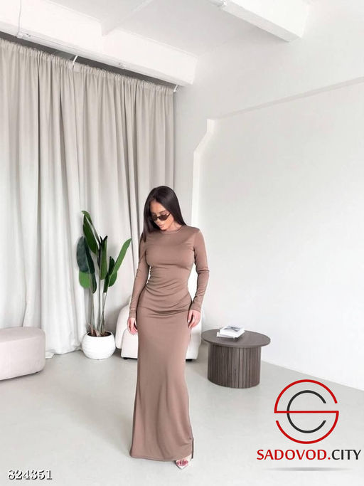 Платье женское однотонное