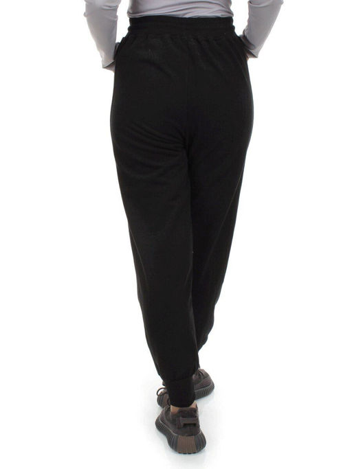 MC903-1 BLACK Брюки спортивные женские (100% хлопок) - Фабричный китай фото 6