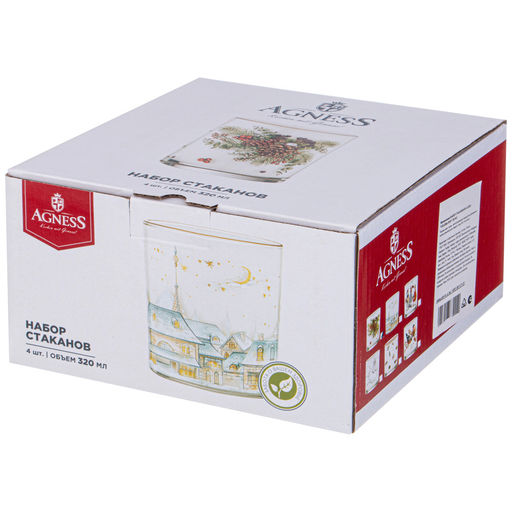 НАБОР СТАКАНОВ ИЗ 4-Х ШТ. СНЕГИРИ 320 МЛ - Lefard фото 2
