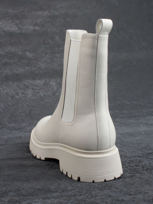 01-80158-G75-2 MILK Ботинки демисезонные женские (натуральная кожа, байка)