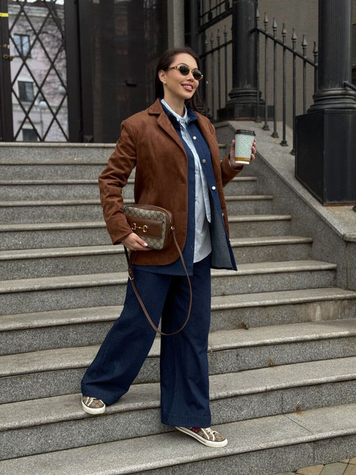 Брюки AURA 4173-176 темно-синий деним