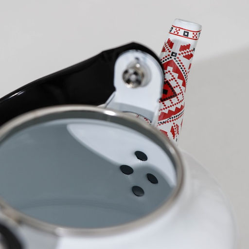 Чайник эмалированный «Скандинавия», 1,1 л, 19×14×21 см, индукция, цвет белый