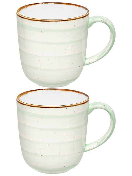 Набор кружек 2 пр. 370 мл 12,5*9*9 см "Кантри Крафт", светло-зеленый, фарфор
