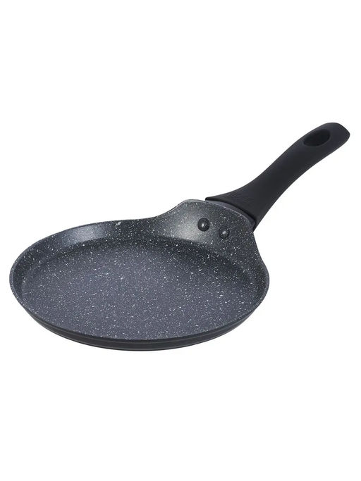 52788 GIPFEL Сковорода блинная AMBASSADOR 20 см из кованого алюминия, с антипригарным покрытием Xylan plus, с бакелитовой ручкой с покрытием Soft-touch, с индукционным дном. Толщина: 2,0/2,5мм. Цвет: черный
