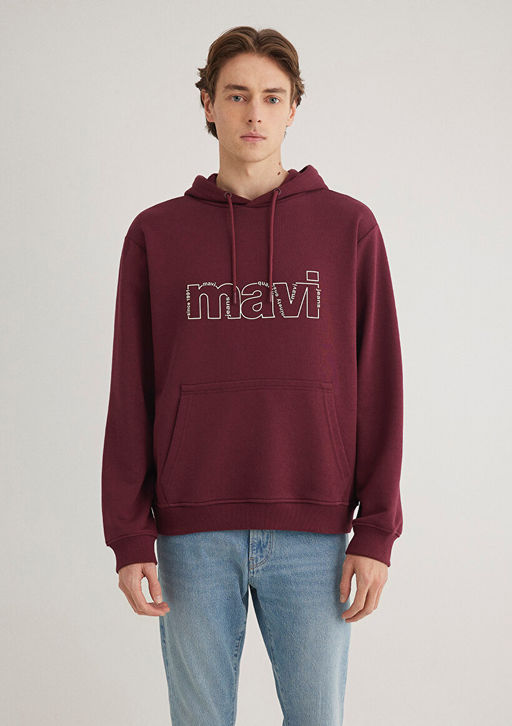 Mavi Logo Bask?l? Bordo Sweatshirt  фото 4