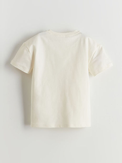 Yaz? Bask?l? Pamuklu Erkek ?ocuk Ti??rt