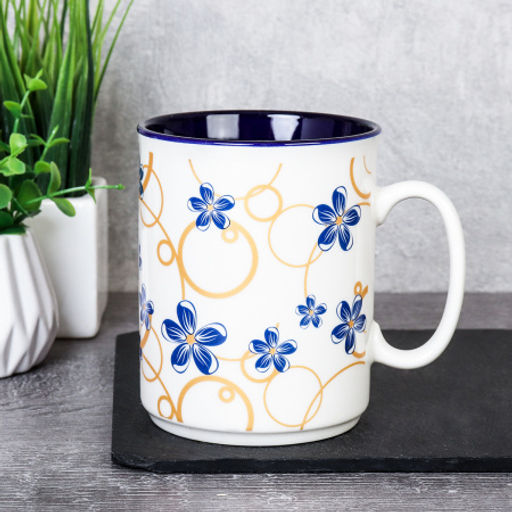 Кружка 320 мл Цветы Незабудка/ Z6542 /уп 12/72/ - Галеонтрейд фото 4