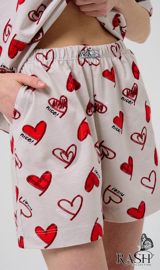 Пижама Валентинки бежевая Цвет:как на фото - Rash фото 4