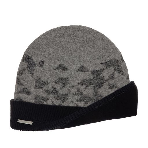 Шапка SEEBERGER арт. 18202-0 TURN-UP BEANIE (синий)
