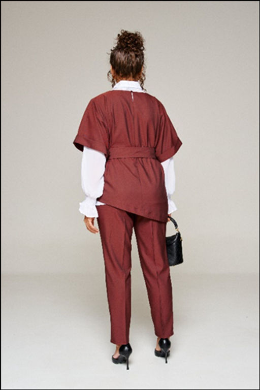 Комплект 3-ка, 6343, блузка, брюки и жилет - B&F фото 2