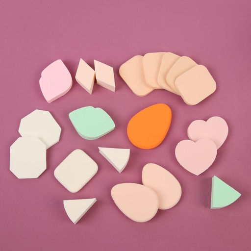 Набор спонжей для макияжа, 20 шт, АССОРТИ, цвет МИКС