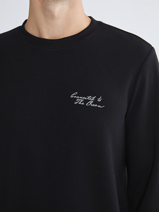 Bisiklet Yaka Erkek Sweatshirt