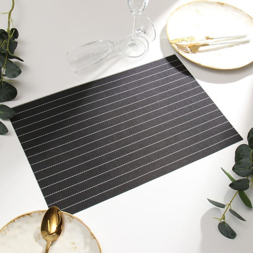 Салфетка на стол Доляна, цв.черный, 45*30см  фото 2