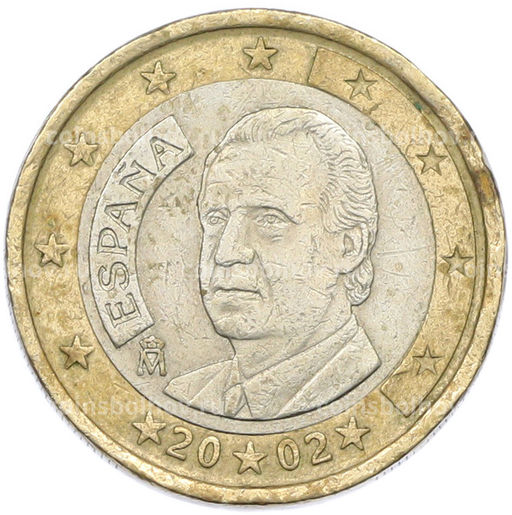 Монета 1 евро 2002 года Испания