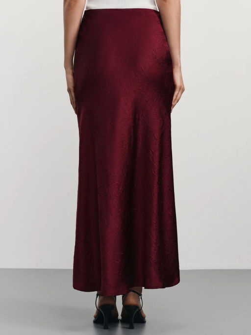 Юбка длины макси из жатого атласа / Zarina  фото 5