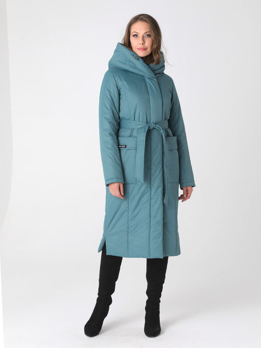 24319 Пальто дем. т.зеленый - Dizzyway фото 2