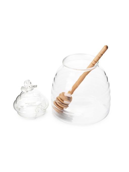 Банка для меда BEE 14см с деревянной ложкой 500мл - Briverre фото 2