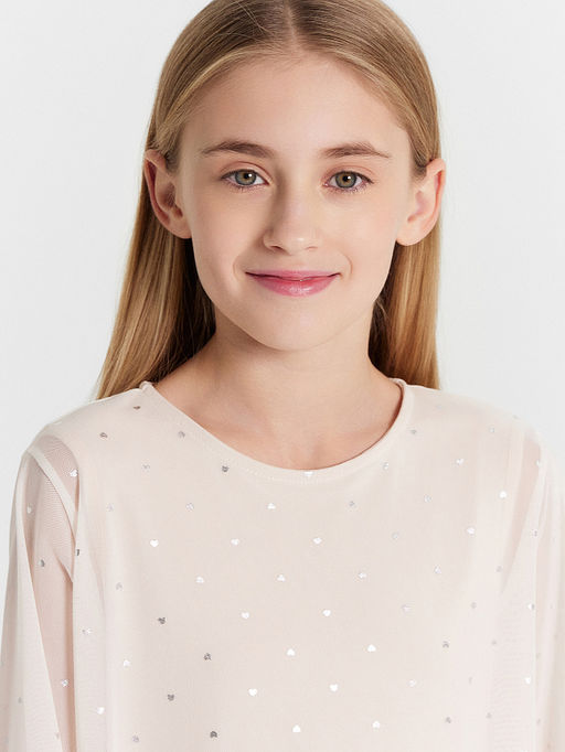 Платье для девочек нарядное с блестящими сердечками - Mark formelle фото 4