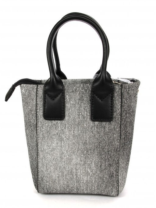 Сумка женская искусственная кожа DJ-CM 7105-BLACK/GREY, 1отд, плечевой ремень, черный/серый SALE 262236 - Adelia фото 7