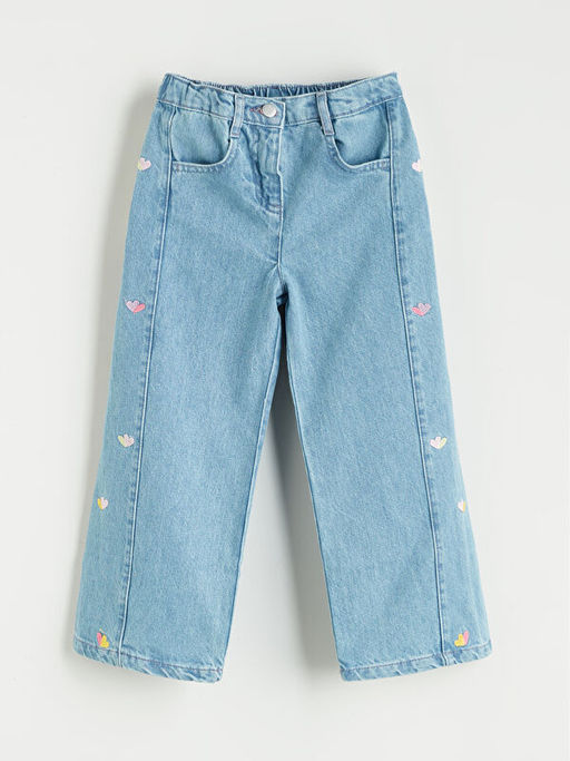 Beli Lastikli Nak??l? K?z ?ocuk Jean Pantolon