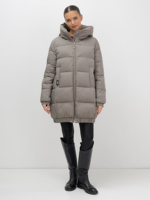 Куртка женская зимняя на резинке большого размера коричневого цвета 7619K Бренд: Visdeer  фото 4