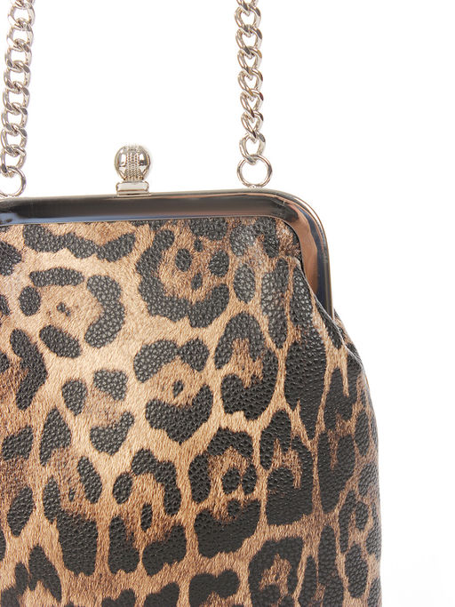 LACCOMA сумка Китти-HL040-леопард темно-коричневый эко кожа хлопок  фото 4