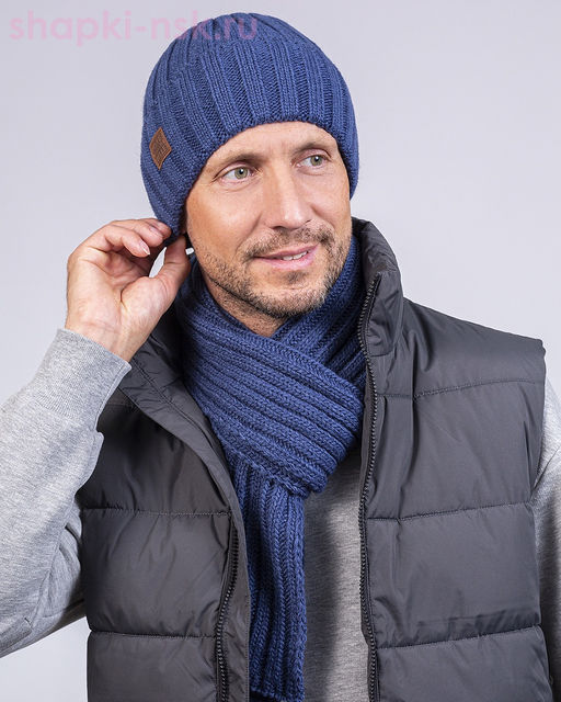 LS 127 PE 127 Комплект мужской флис (колпак+снуд) (57-59)