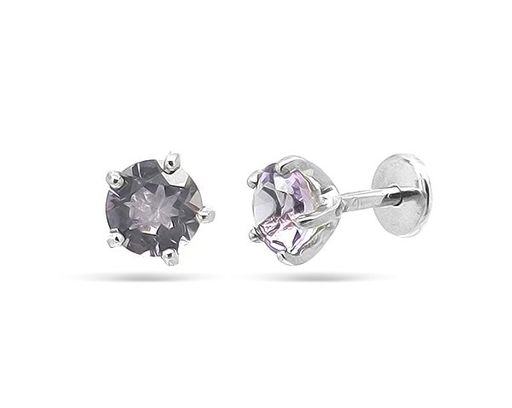 Серьги из серебра аметист, Ю-25003р
