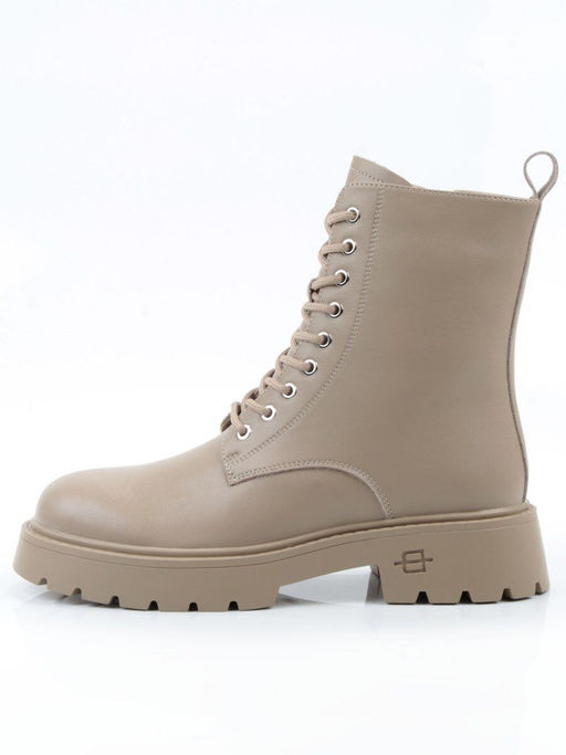 04-PAS144-2Z BEIGE Ботинки зимние женские (натуральная кожа, 100% шерсть)