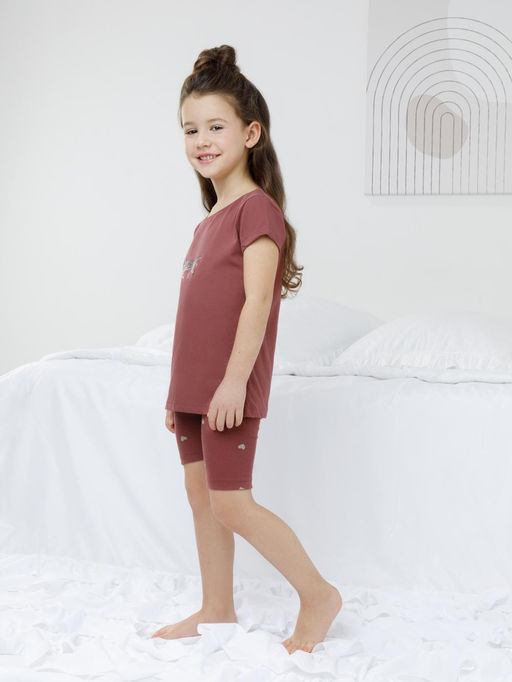 К 1647/шоколадный десерт,сердечки пижама для дев - Crockid фото 4