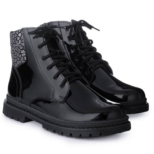 BL-326(45) Ботинки цвет черный лак (байка) - Bottilini фото 3