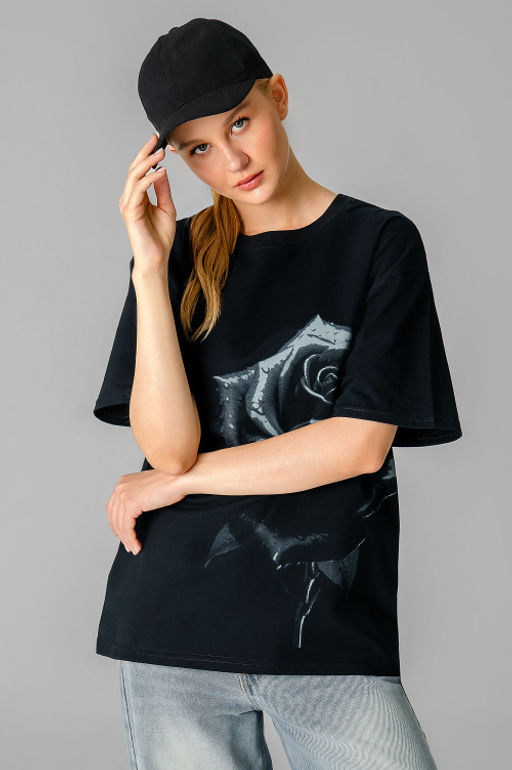 Арт. 31172 Футболка женская  44-52 (5 шт) Цвет:черный