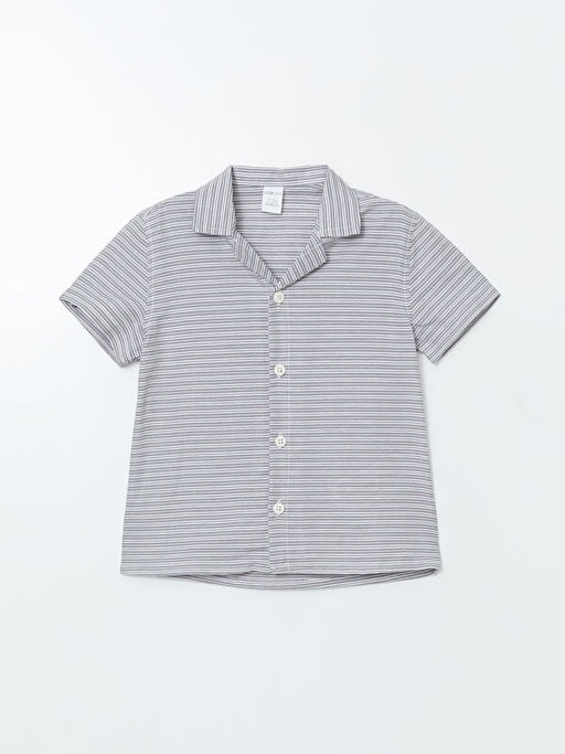 K?sa Kollu ?izgili Erkek ?ocuk G?mlek