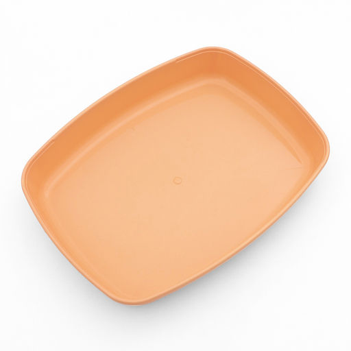 Туалет для кошек «Айша» S, 45×35×18.5 с, с высоким бортом и сеткой, пластик, оранжевый