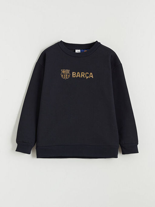 Barcelona Bask?l? Erkek ?ocuk Kal?n Sweatshirt
