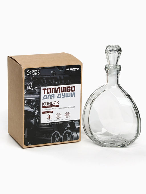 Подарочный набор для приготовления настойки Коньяк фруктовый: набор трав и специй 31 г, штоф 500 мл., инструкция