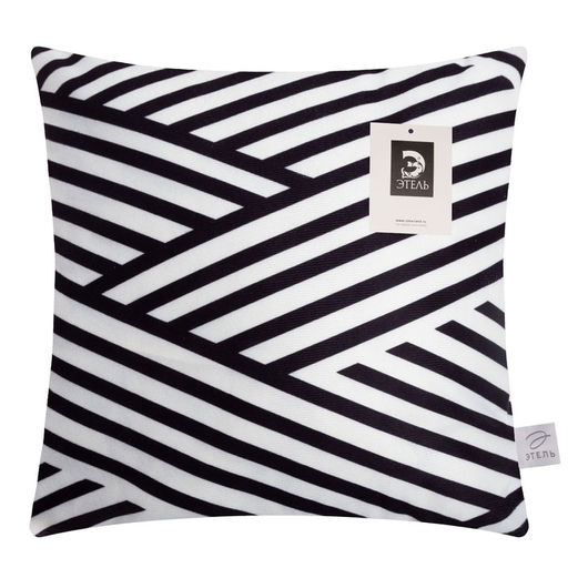Наволочка декоративная Этель Геометрия Полосы 40х40 см, велюр  фото 5