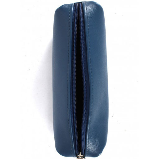 Косметичка Croco-К-721 натуральная кожа (1 отдел), синий бергамо (47) 265062  фото 3