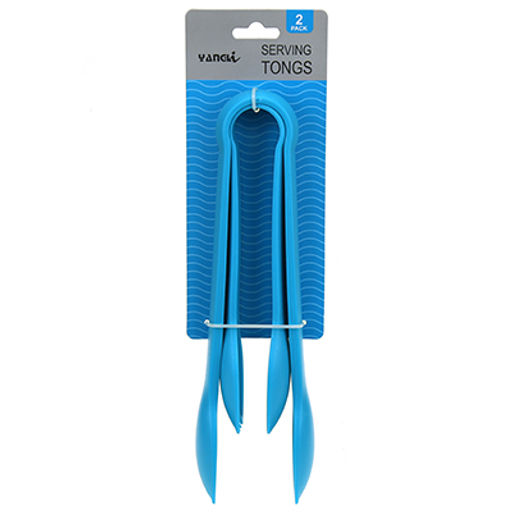 Щипцы кулинарные пластмассовые, набор 2 штуки: 20х3,5х4см; 25х3,5х5см, цвета микс (Китай) - Домашняя мода фото 4