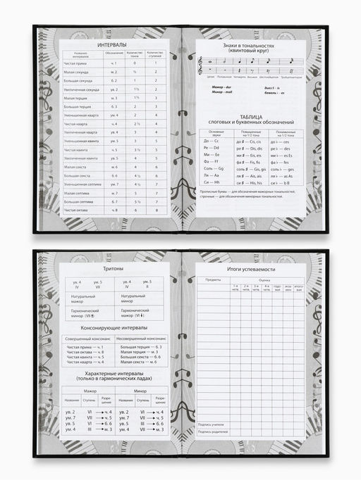 Дневник для музыкальной школы, в твердой обложке, 40 л. "Мелодия"
