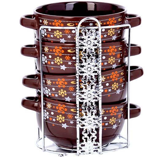 23126 Набор супниц 4 пр на мет подс 520 мл LR(х6) - Mayer&boch фото 2